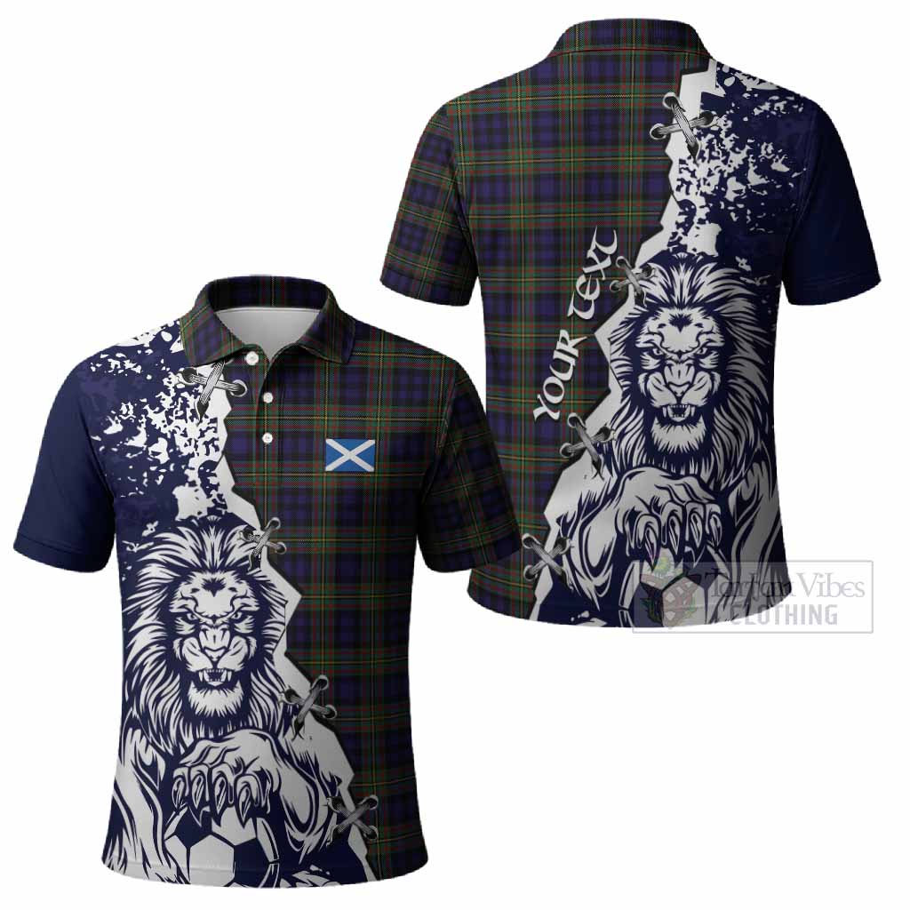 MacLellan (McLellan) Tartan Scottish Polo Shirt Angry Lion With Soccer Ball Style