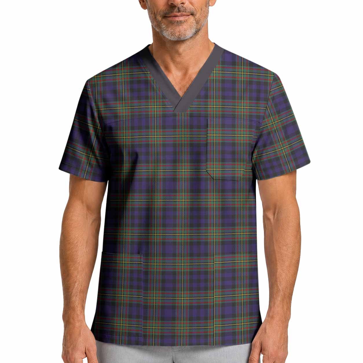 MacLellan (McLellan) Tartan Scrub Top XL - Tartan Vibes Clothing