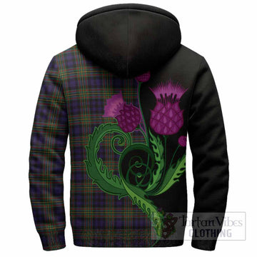MacLellan (McLellan) Tartan Sherpa Hoodie Traditional Scottish Thistle