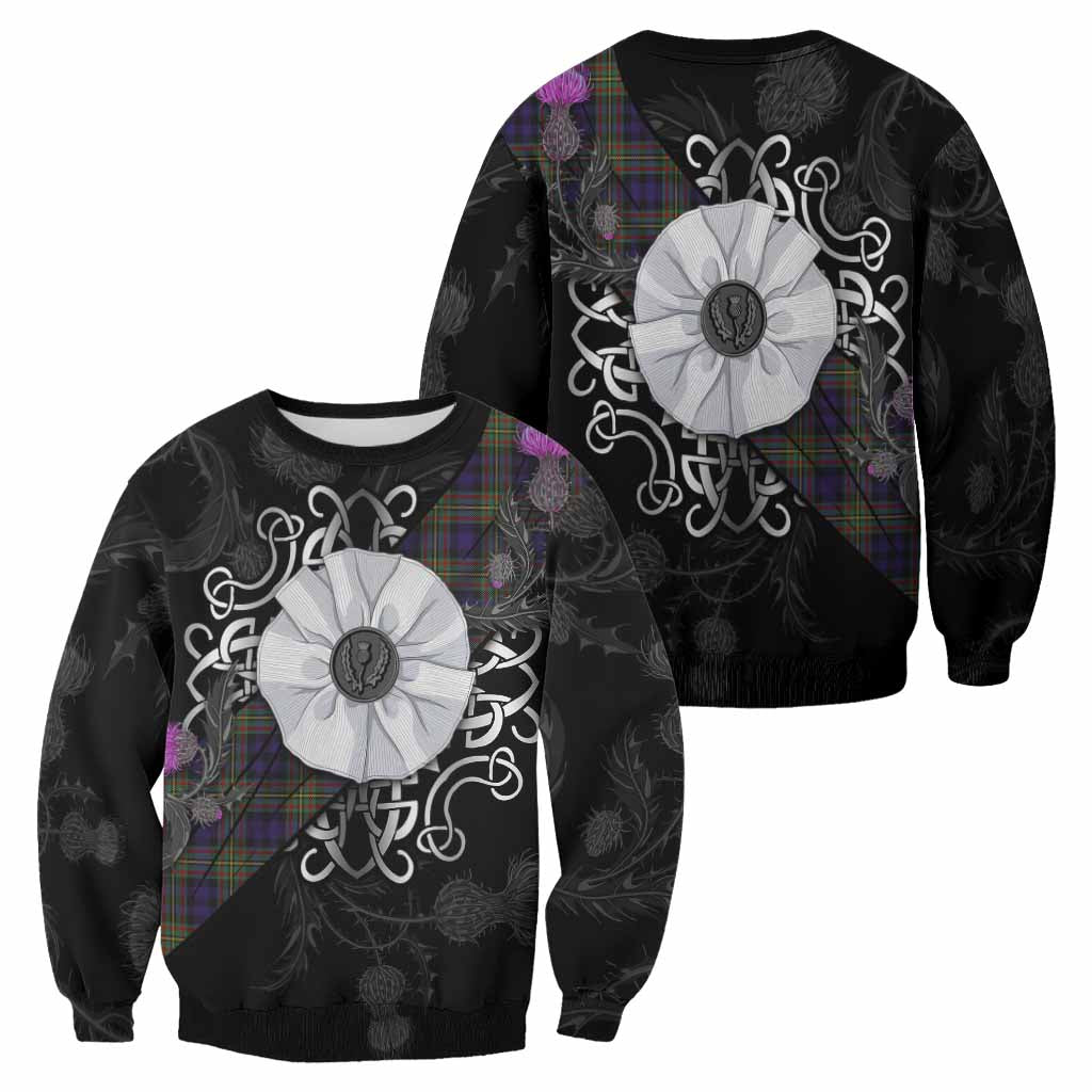 MacLellan (McLellan) Tartan Sweatshirt Jacobite White Rose - Tartan Vibes Clothing