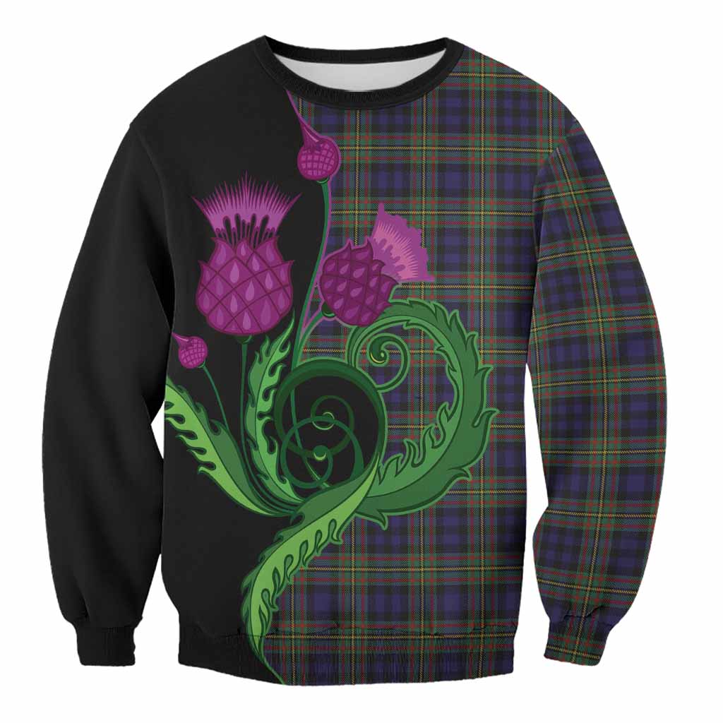 MacLellan (McLellan) Tartan Sweatshirt Traditional Scottish Thistle