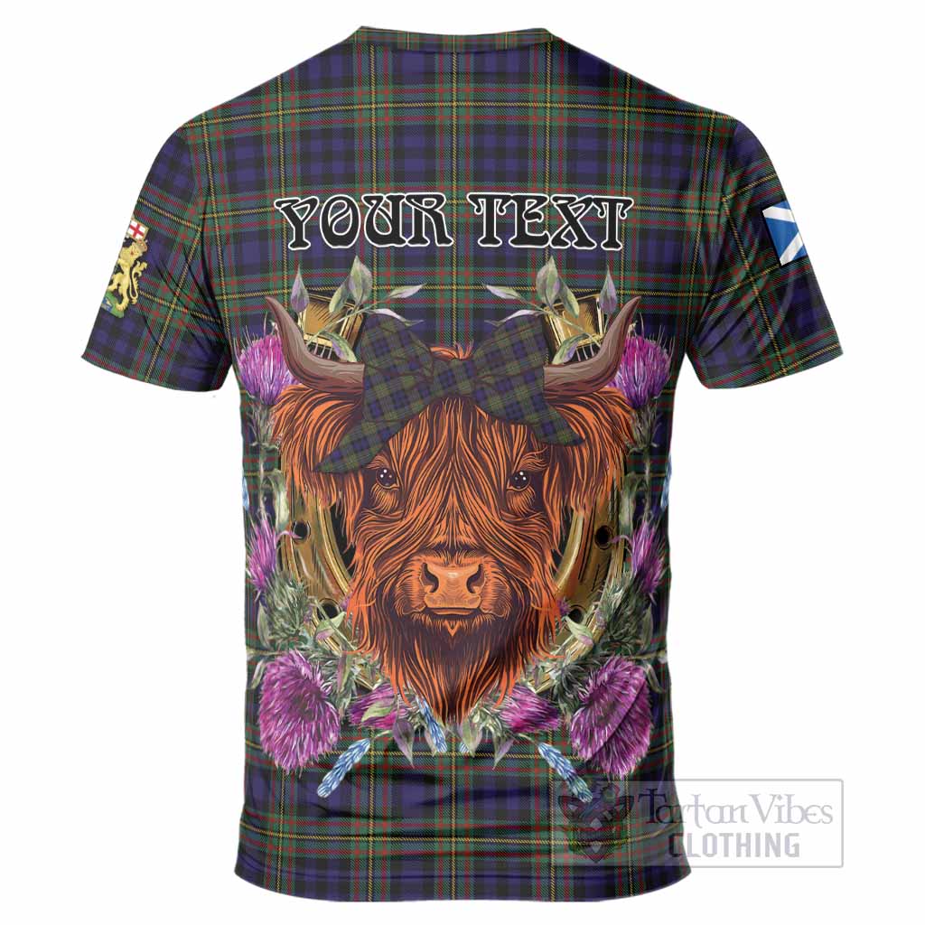 MacLellan (McLellan) Tartan T-Shirt Scottish Thistle Heilan Coo