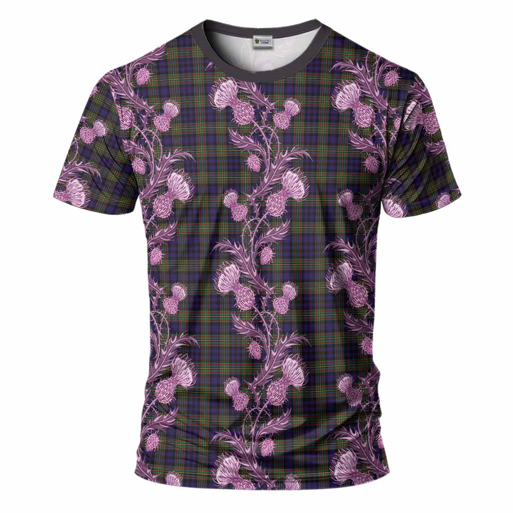 MacLellan (McLellan) Tartan T-Shirt Seamless Scottish Thistle Flowers
