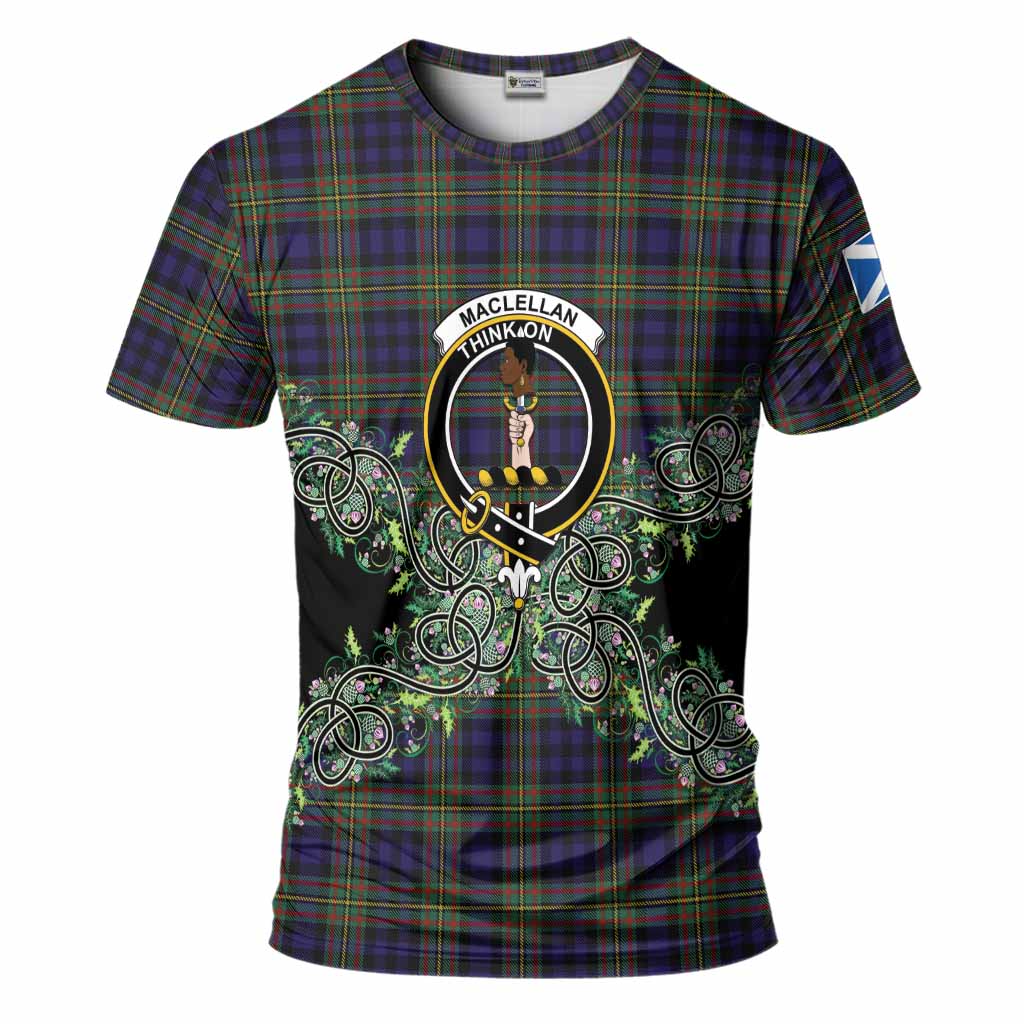 MacLellan (McLellan) Tartan T-Shirt Thistle Scottish Spirit