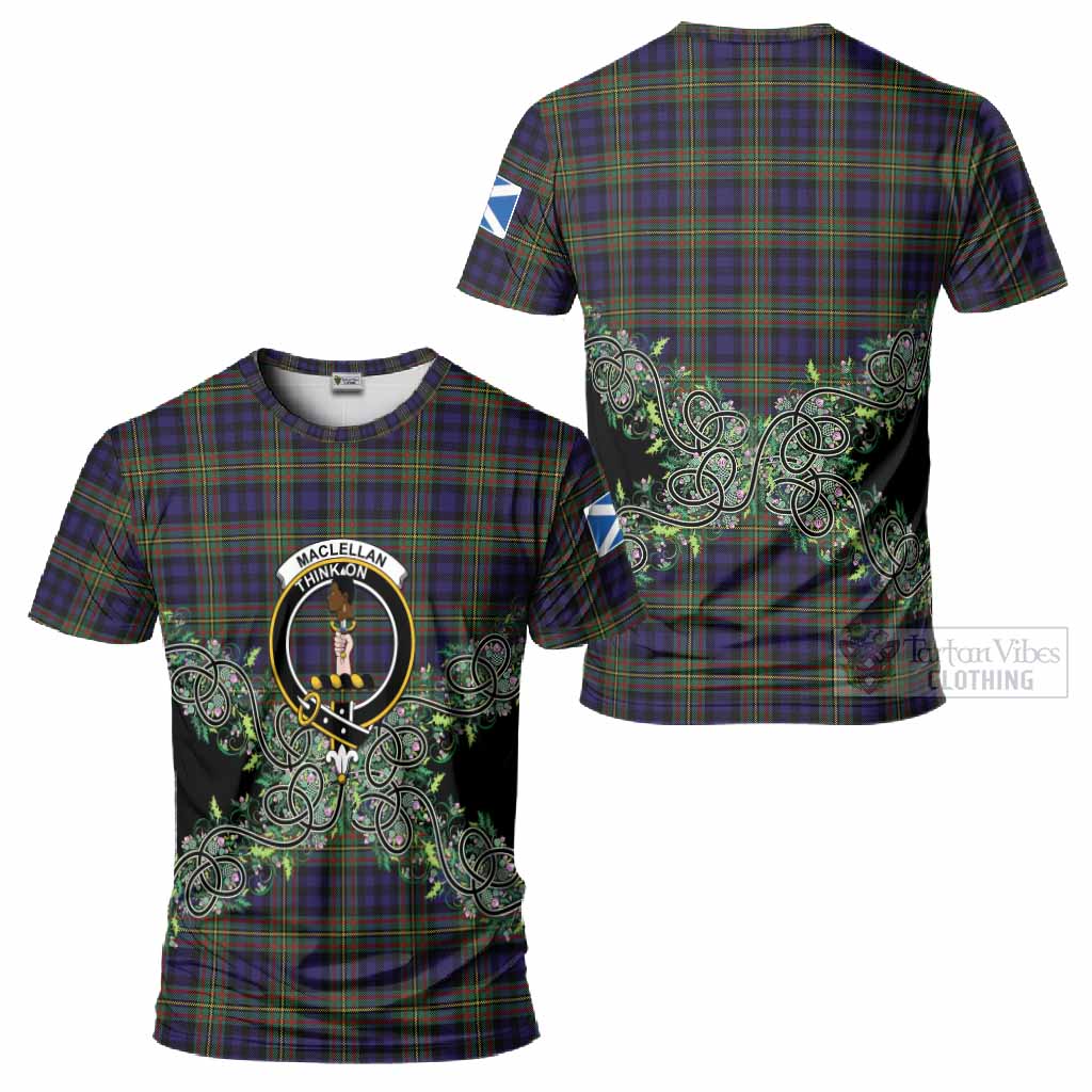 MacLellan (McLellan) Tartan T-Shirt Thistle Scottish Spirit