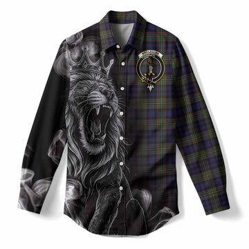 MacLellan (McLellan) Tartan Women Casual Shirt Roaring Lion Heritage