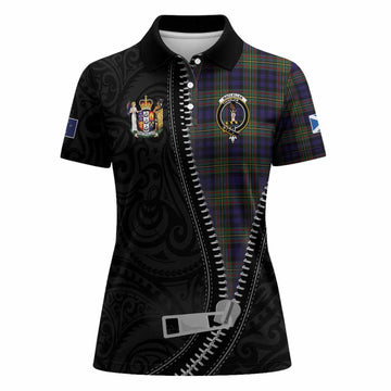 MacLellan (McLellan) Tartan Women Polo Shirt New Zealand Pattern Unique Zipper Stylized