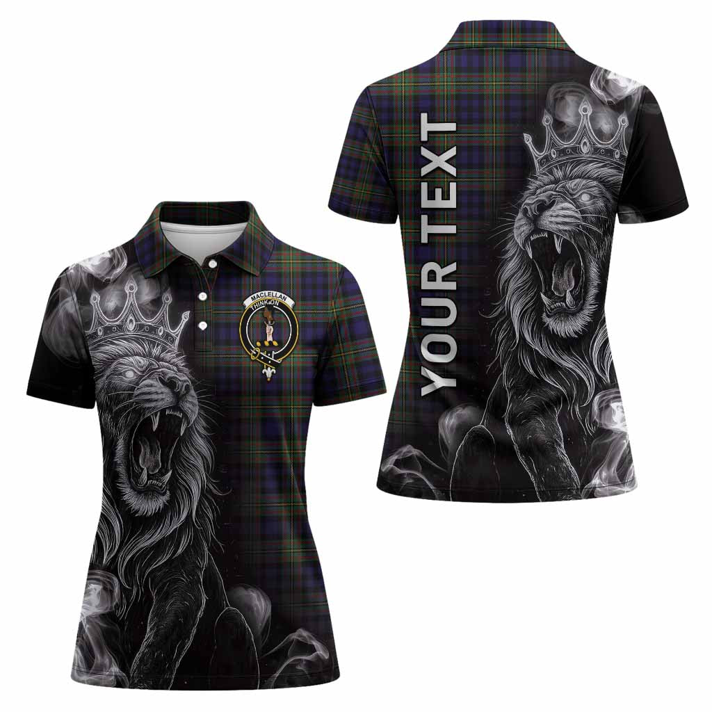 MacLellan (McLellan) Tartan Women Polo Shirt Roaring Lion Heritage