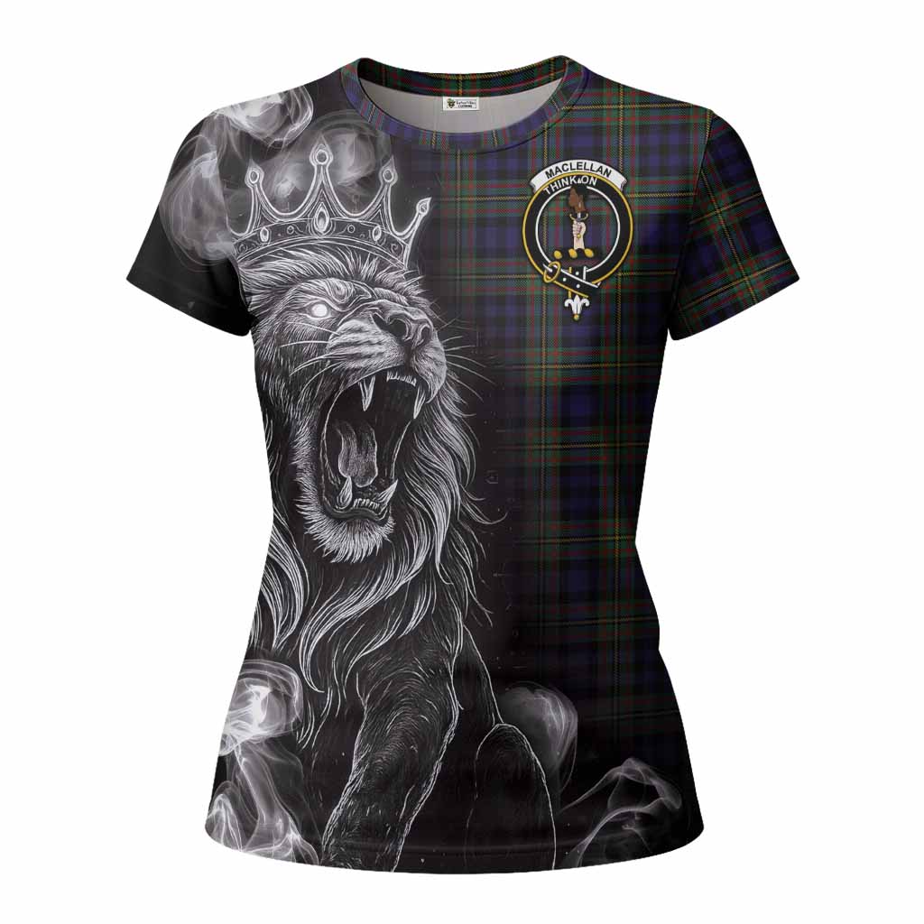 MacLellan (McLellan) Tartan Women T shirt Roaring Lion Heritage