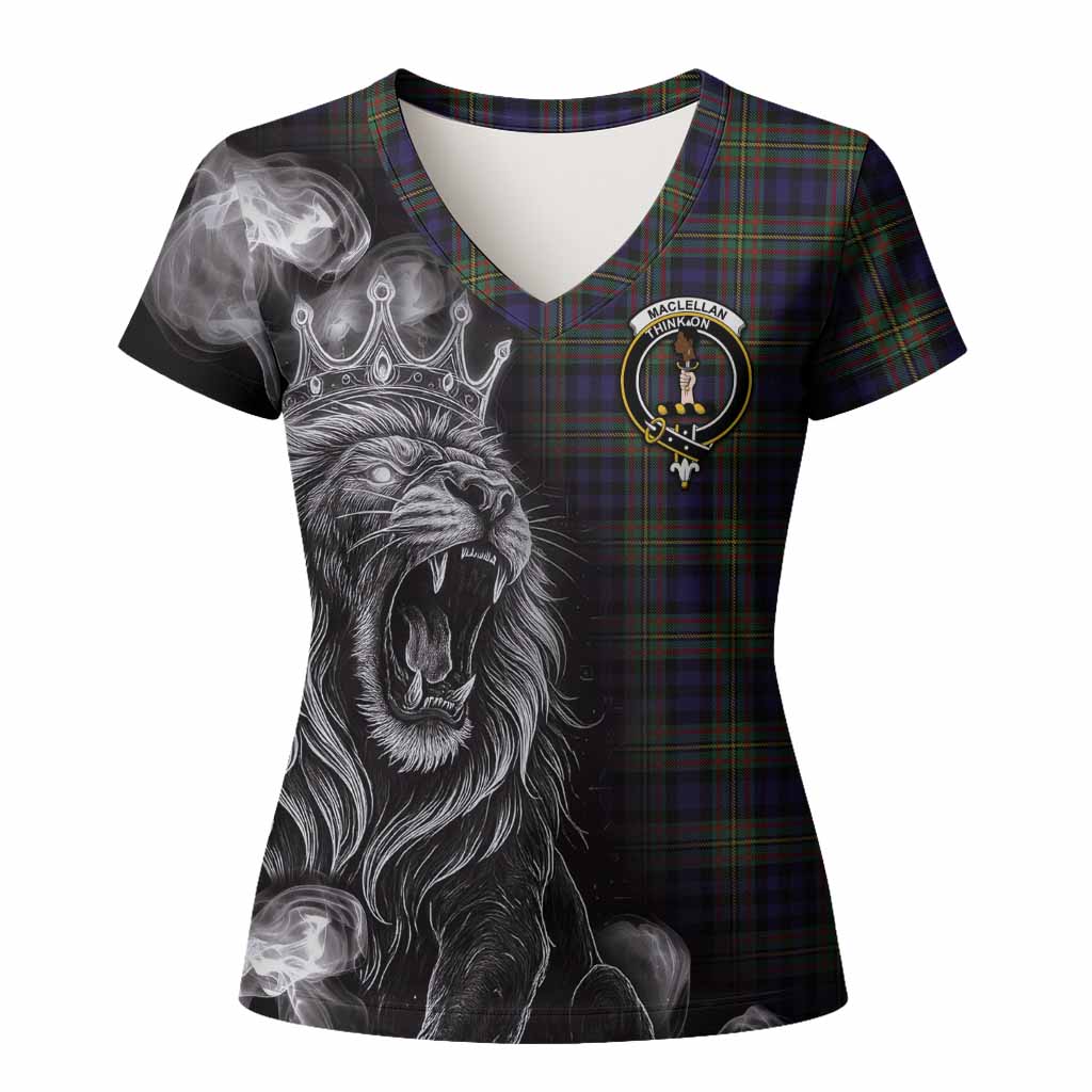 MacLellan (McLellan) Tartan Women T shirt Roaring Lion Heritage