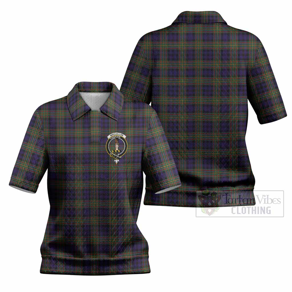 MacLellan (McLellan) Tartan Women’s Polo Sweater Top with Family Crest