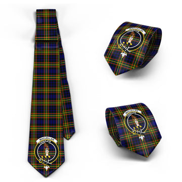 MacLellan Modern Tartan Classic Necktie with Family Crest