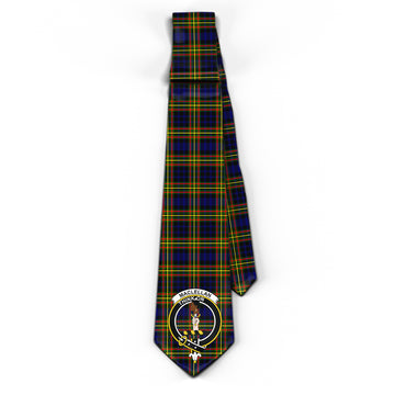MacLellan Modern Tartan Classic Necktie with Family Crest