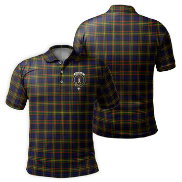 MacLellan Modern Tartan Men's Polo Shirt with Family Crest