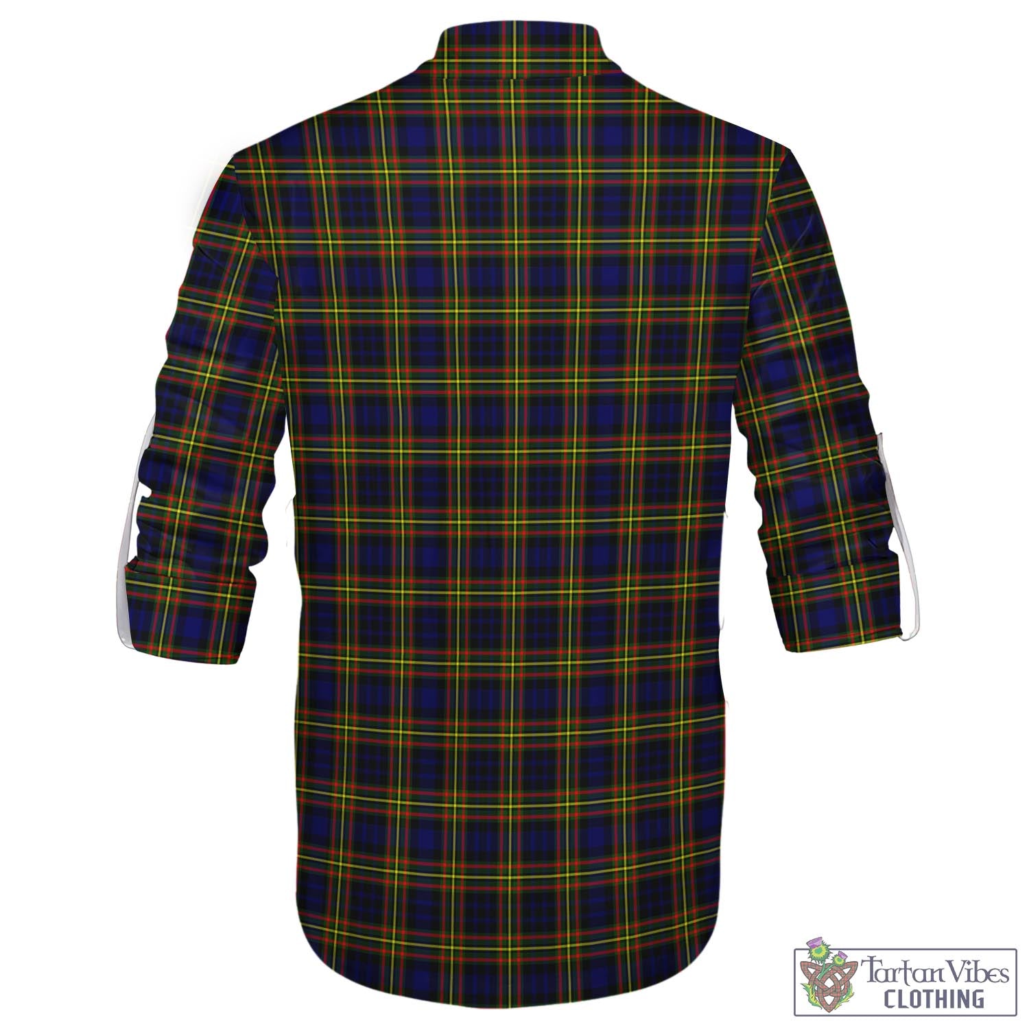 Tartan Vibes Clothing MacLellan Modern Tartan Men's Scottish Traditional Jacobite Ghillie Kilt Shirt