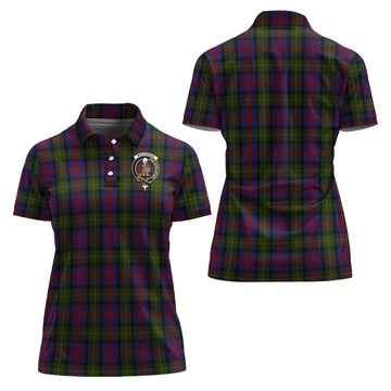 MacLennan (McLennan) Tartan Polo Shirt with Family Crest For Women Women - Tartan Vibes Clothing