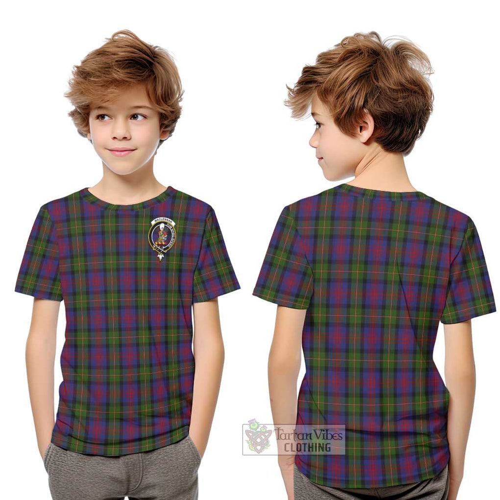 MacLennan (McLennan) Tartan Kid T-Shirt with Family Crest Youth XL Size14 - Tartanvibesclothing Shop