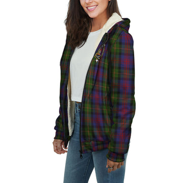 MacLennan (McLennan) Tartan Sherpa Hoodie with Family Crest