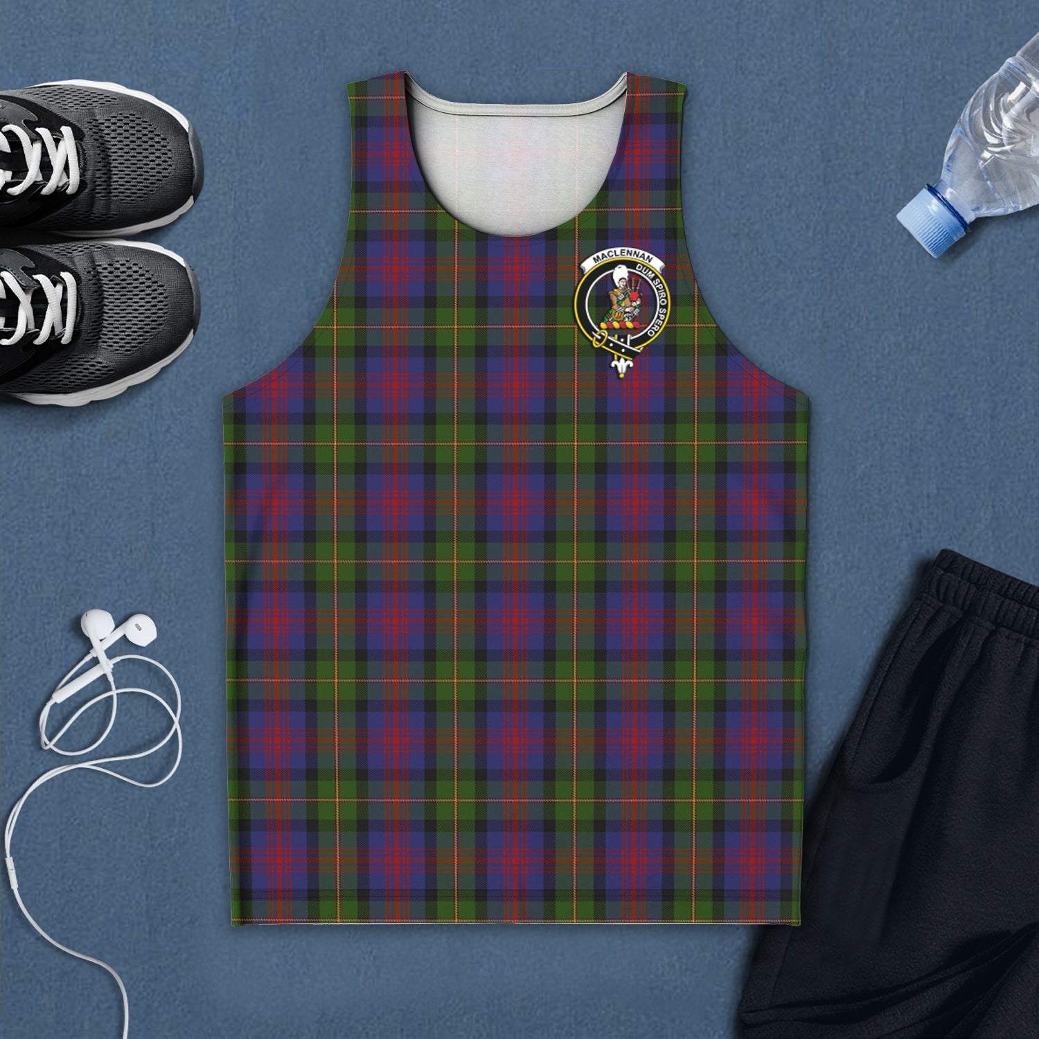 maclennan-tartan-mens-tank-top-with-family-crest