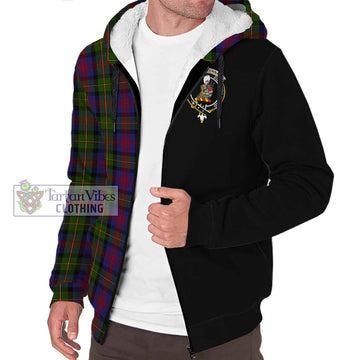 MacLennan (McLennan) Tartan Sherpa Hoodie with Family Crest and Half Of Me Style