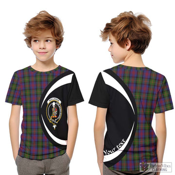 MacLennan (McLennan) Tartan Kid T-Shirt with Family Crest Circle Style Youth XL Size14 - Tartan Vibes Clothing