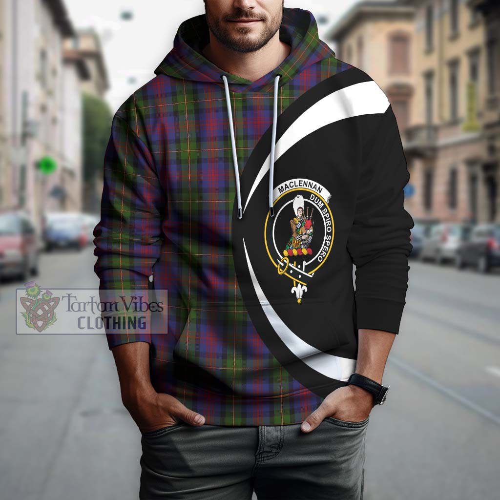 MacLennan (McLennan) Tartan Hoodie with Family Crest Circle Style Zip Hoodie - Tartan Vibes Clothing