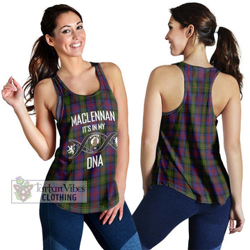 MacLennan (McLennan) Tartan Women's Racerback Tanks with Family Crest DNA In Me Style 4XL - Tartanvibesclothing Shop
