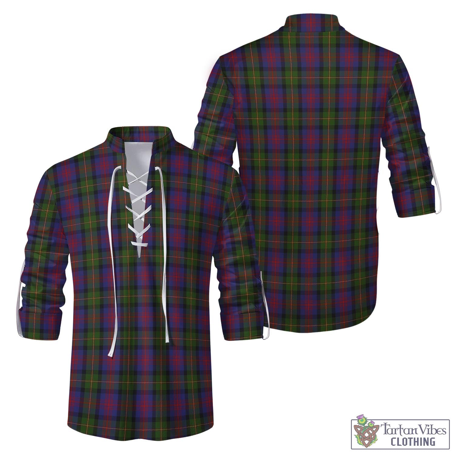 Tartan Vibes Clothing MacLennan Tartan Men's Scottish Traditional Jacobite Ghillie Kilt Shirt