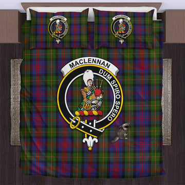 MacLennan (McLennan) Tartan Bedding Set with Family Crest