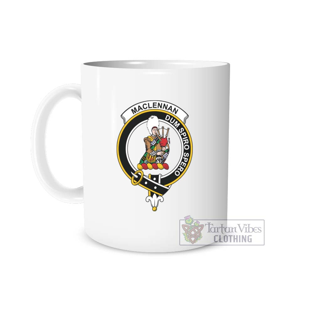 MacLennan (McLennan) Family Crest Ceramic Mug One Size 11oz size - 2D-tartanvibesclothing