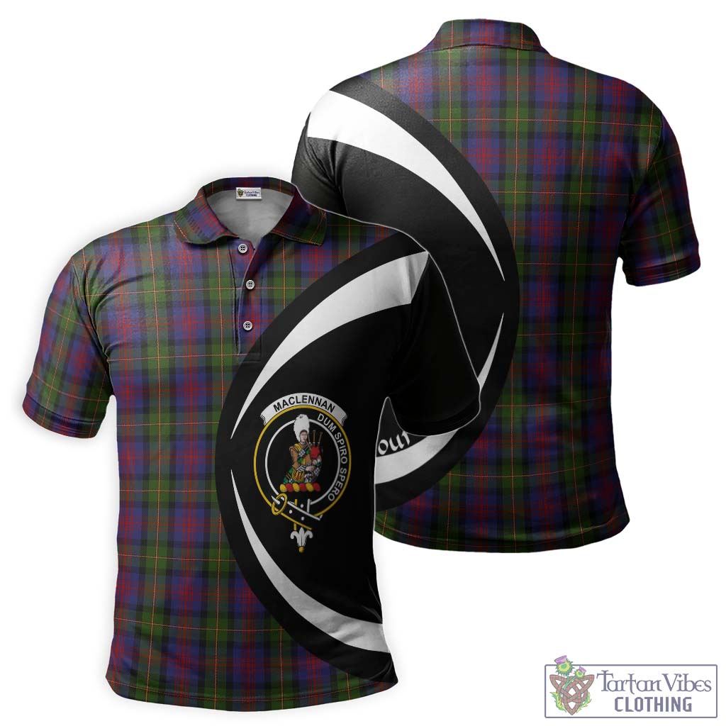 MacLennan (McLennan) Tartan Men's Polo Shirt with Family Crest Circle Style Kid - Tartan Vibes Clothing