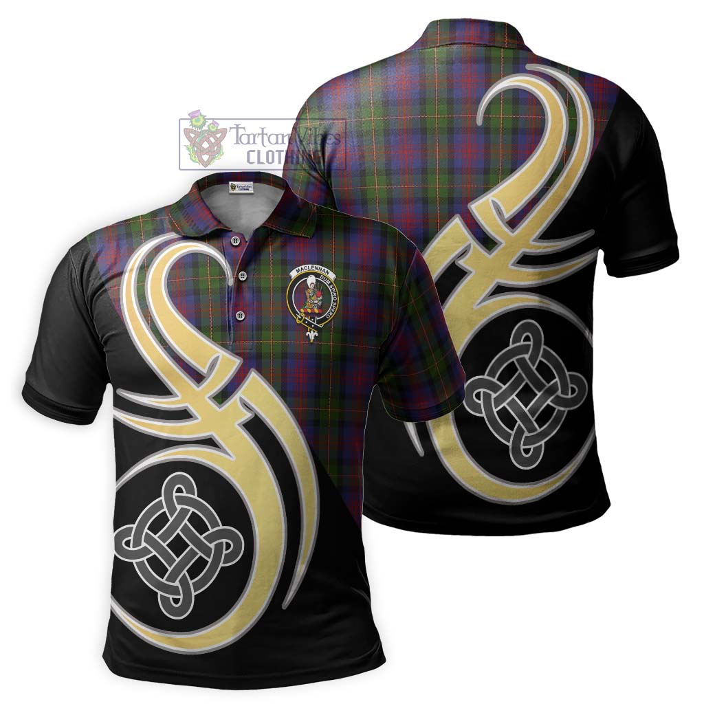 MacLennan (McLennan) Tartan Polo Shirt with Family Crest and Celtic Symbol Style Kid - Tartan Vibes Clothing