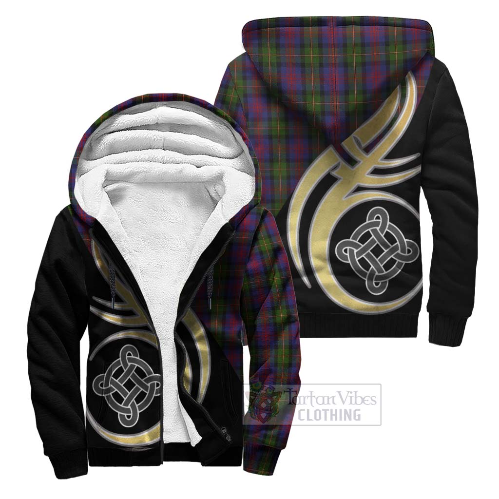 MacLennan (McLennan) Tartan Sherpa Hoodie with Family Crest and Celtic Symbol Style Unisex S - Tartan Vibes Clothing