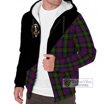 MacLennan (McLennan) Tartan Sherpa Hoodie with Family Crest and Military Logo Style