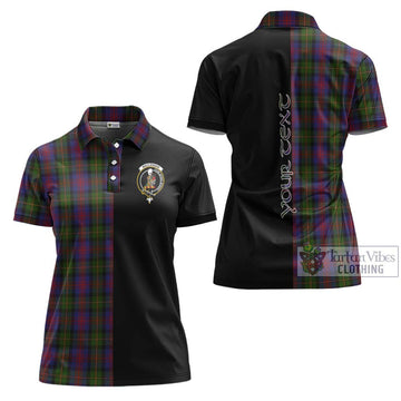 MacLennan (McLennan) Tartan Women's Polo Shirt with Family Crest and Half Of Me Style Women - Tartanvibesclothing Shop