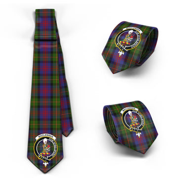 MacLennan Tartan Classic Necktie with Family Crest