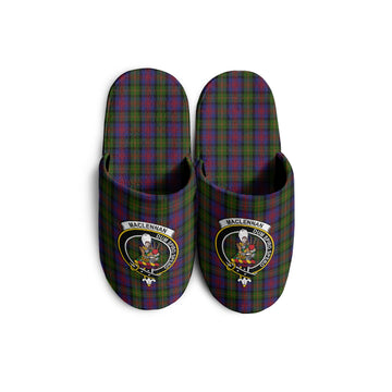 MacLennan Tartan Home Slippers with Family Crest - Tartanvibesclothing