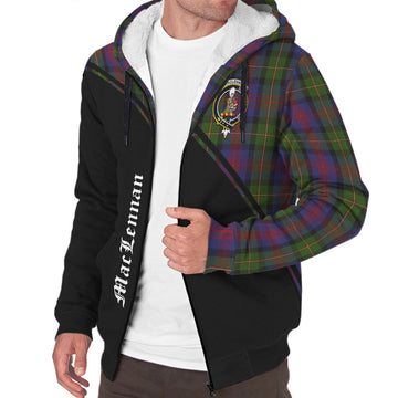 MacLennan (McLennan) Tartan Sherpa Hoodie with Family Crest Curve Style