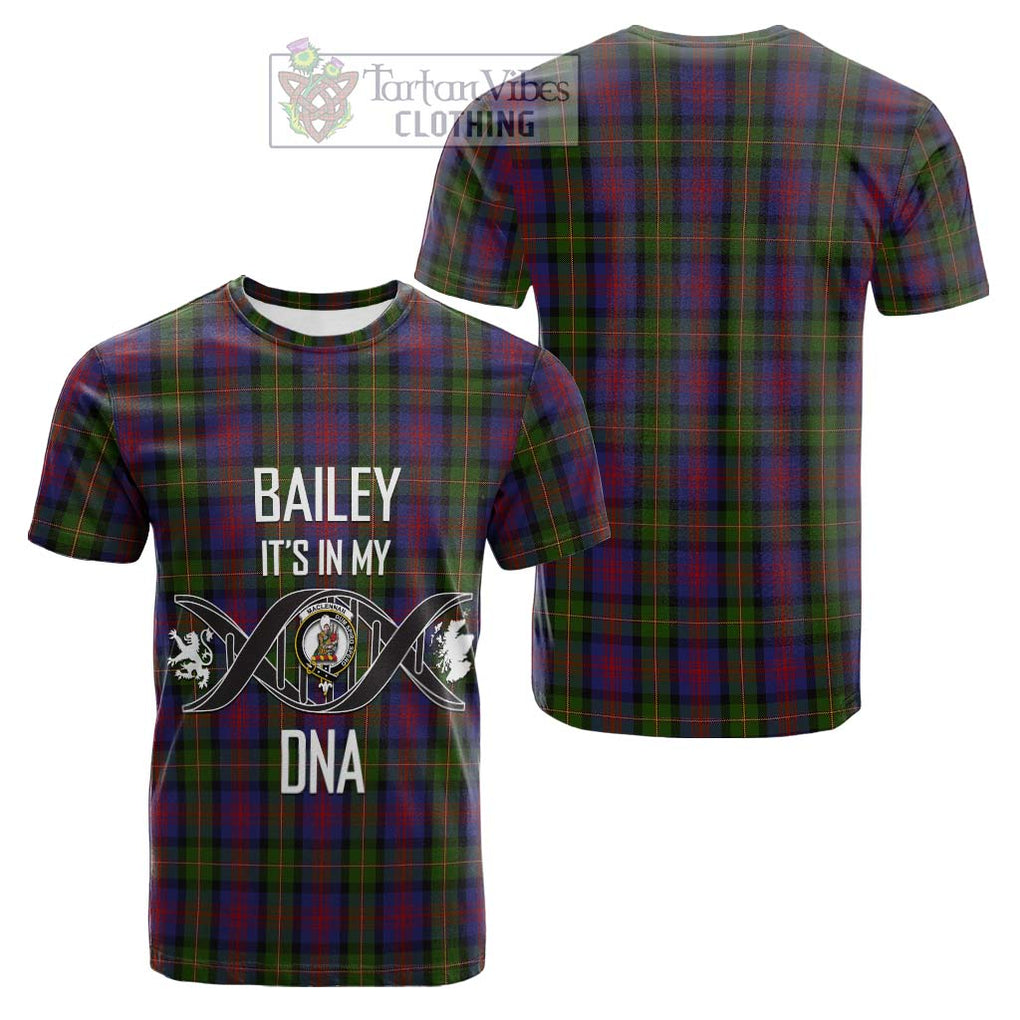 Tartan Vibes Clothing MacLennan Tartan Cotton T-shirt with Family Crest DNA In Me Style