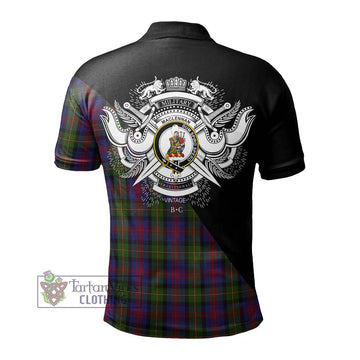 MacLennan (McLennan) Tartan Polo Shirt with Family Crest and Military Logo Style - Tartanvibesclothing Shop