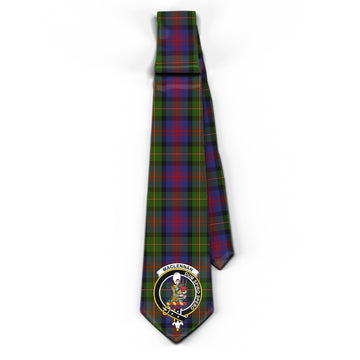 MacLennan Tartan Classic Necktie with Family Crest