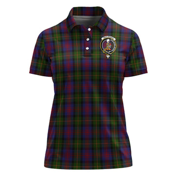 MacLennan (McLennan) Tartan Polo Shirt with Family Crest For Women - Tartan Vibes Clothing