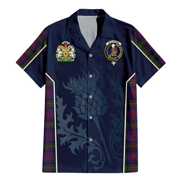 MacLennan (McLennan) Tartan Hawaiian Shirt with Family Crest and Scottish Thistle Vibes Sport Style