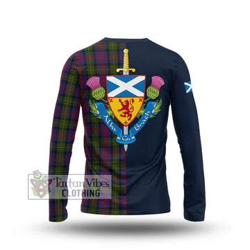Tartan Vibes Clothing MacLennan Tartan Long Sleeve T-Shirt with Scottish Lion Royal Arm Half Style