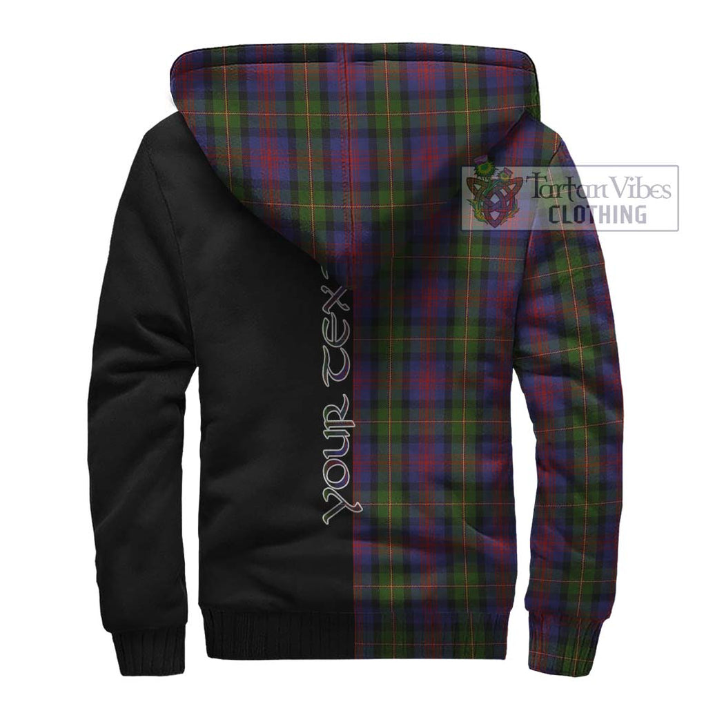 MacLennan (McLennan) Tartan Sherpa Hoodie with Family Crest and Half Of Me Style - Tartanvibesclothing Shop
