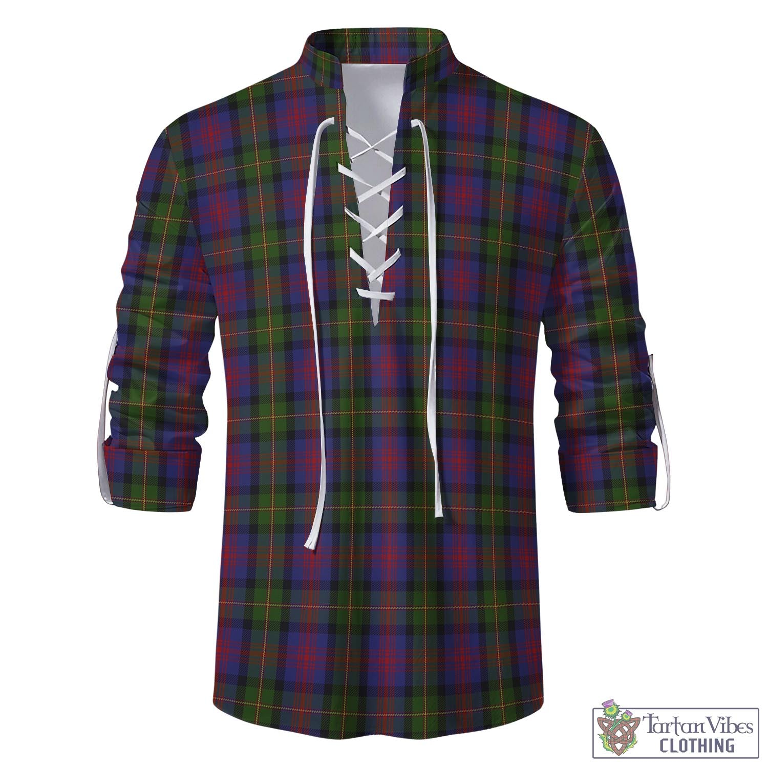 Tartan Vibes Clothing MacLennan Tartan Men's Scottish Traditional Jacobite Ghillie Kilt Shirt