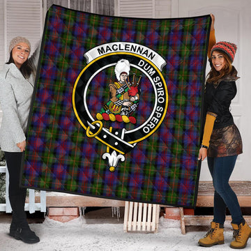 MacLennan Tartan Quilt with Family Crest