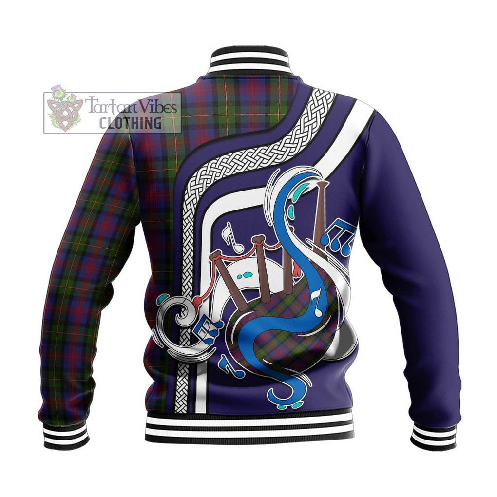 Tartan Vibes Clothing MacLennan Tartan Baseball Jacket with Epic Bagpipe Style