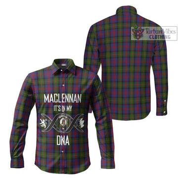 MacLennan (McLennan) Tartan Long Sleeve Button Shirt with Family Crest DNA In Me Style