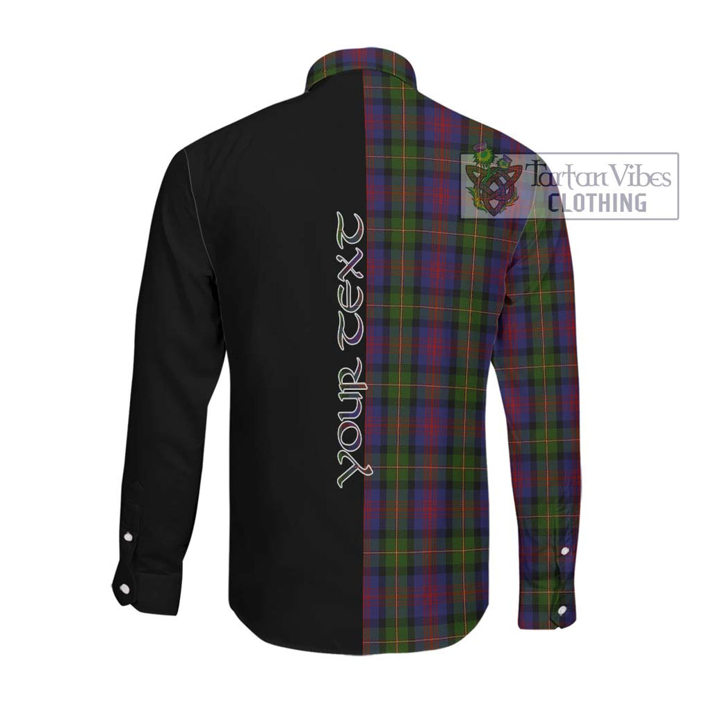 MacLennan (McLennan) Tartan Long Sleeve Button Shirt with Family Crest and Half Of Me Style Men's Shirt - Tartanvibesclothing Shop